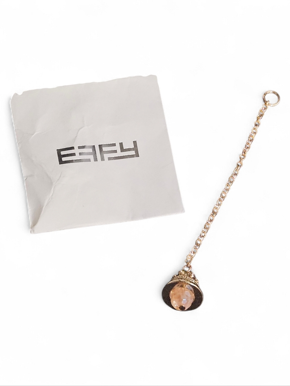 EFFY Jewelry - Bell Collection Gold Finish Charm on a Chain  - Shimmer (EUC)